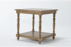 Magnolia Home Bowen End Table By Joanna Gaines -Home Furniture 296632 natural wood end table detail 44