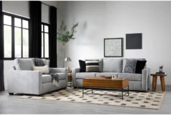Mathers Oyster 2 Piece Sofa & Loveseat Set -Home Furniture 296653 grey fabric sofa and loveseat set room 59