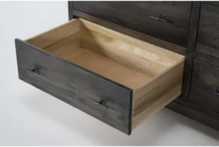 Reagan Dew 7 Drawer Dresser -Home Furniture 296701 grey wood dresser detail 44