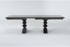 Barton Dew 104" Extension Dining Table -Home Furniture 297383 grey wood dining table front 02