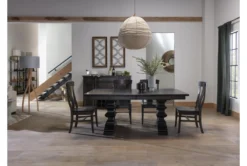 Barton Dew 104" Extension Dining Table -Home Furniture 297383 grey wood dining table room 48