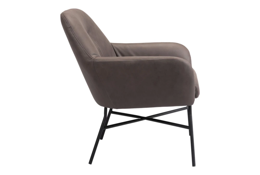 Halstead Brown Faux Leather Accent Chair 2 Halstead Brown Faux Leather Accent Chair - Image 2