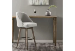 Marshall Grey Bar Stool With Swivel Seat -Home Furniture 297858 grey wood bar stool room 85