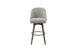 Marshall Grey Bar Stool With Swivel Seat