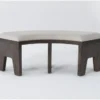 Gustav 54" Curved Bench With Upholstered Seat By Nate Berkus + Jeremiah Brent
