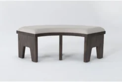 Gustav 54" Curved Bench With Upholstered Seat By Nate Berkus + Jeremiah Brent