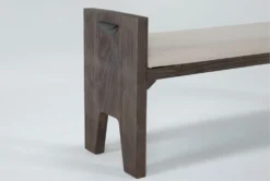 Gustav 60" Bench With Upholstered Seat By Nate Berkus + Jeremiah Brent -Home Furniture 298474 brown wood dining bench detail 44
