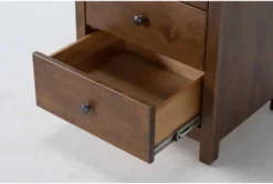 Carson 3-Drawer Nightstand 8 Carson 3-Drawer Nightstand -Home Furniture 298561 brown wood nightstand detail 44