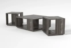 Lorraine 3 Piece Coffee Table Set 5 Lorraine 3 Piece Coffee Table Set -Home Furniture 298647 grey wood coffee and end table set side 19