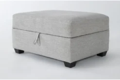 Hampstead Dove Storage Ottoman -Home Furniture 299040 grey fabric ottoman detail 45