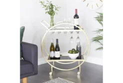 Gold Rolling Round Bar Cart 16 Gold Rolling Round Bar Cart -Home Furniture 299637 room 85