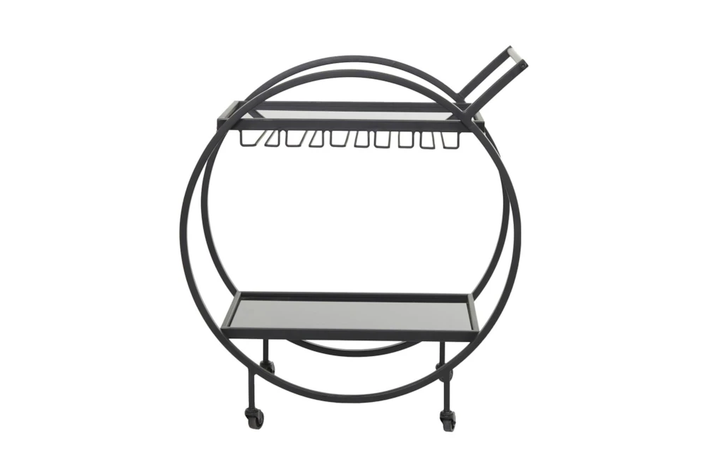 Black Rolling Round Bar Cart 7 Black Rolling Round Bar Cart - Image 7