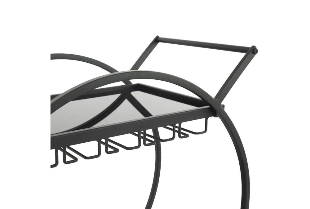 Black Rolling Round Bar Cart 5 Black Rolling Round Bar Cart - Image 5