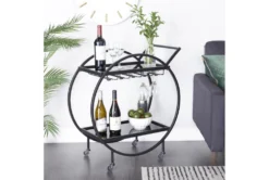 Black Rolling Round Bar Cart 16 Black Rolling Round Bar Cart -Home Furniture 299639 room 85