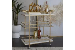 Gold Glam Marble Rolling Bar Cart -Home Furniture 299643 gold marble bar cart room 85
