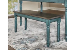Davis Teal 40" Dining Bench 5 Davis Teal 40" Dining Bench -Home Furniture 299706 blue wood dining bench room v2 85