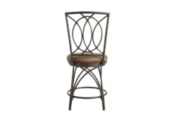 Bryan Big And Tall Metal Bronze Counter Stool -Home Furniture 299717 brown metal counter height stool back 82
