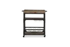 Clayton Brown Bar Cart -Home Furniture 299734 brown metal bar stool back 83