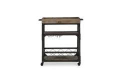 Clayton Brown Bar Cart -Home Furniture 299734 brown metal bar stool front 022