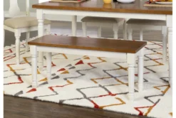 Davis Brown 40" Dining Bench -Home Furniture 299749 brown wood dining bench room 85