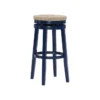 Bethany Sea Grass Navy Swivel Barstool