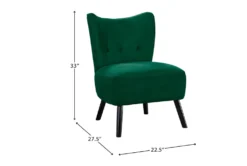 Calista Green Accent Chair -Home Furniture 299940 green fabric chair detail 45