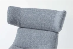 Raiden Blue Reclining Swivel Chair & Ottoman -Home Furniture 300129 blue fabric chair and ottoman set detail 46