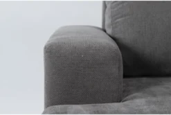Bonaterra Charcoal 4 Piece Queen Sleeper Sofa, Loveseat, Chair & Storage Ottoman Set -Home Furniture 300192 grey fabric living room set detail 47