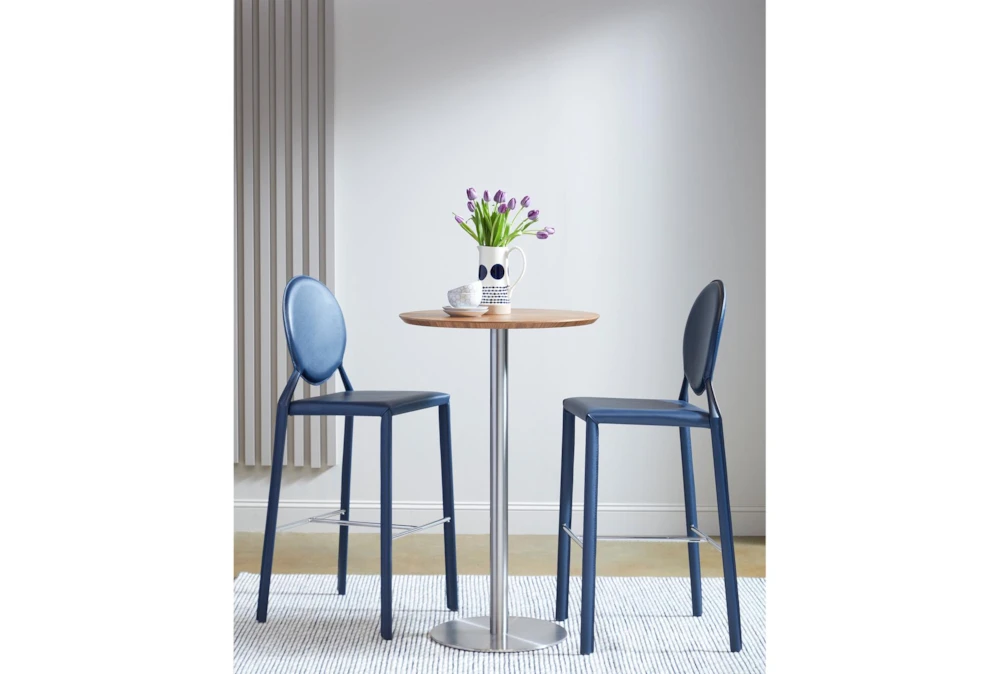 Cece Round Walnut 26" Bar Table 2 Cece Round Walnut 26" Bar Table - Image 2