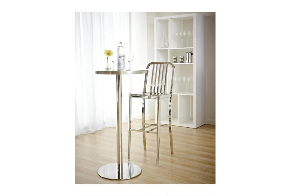 Cece Round Walnut 26" Bar Table 4 Cece Round Walnut 26" Bar Table - Image 4