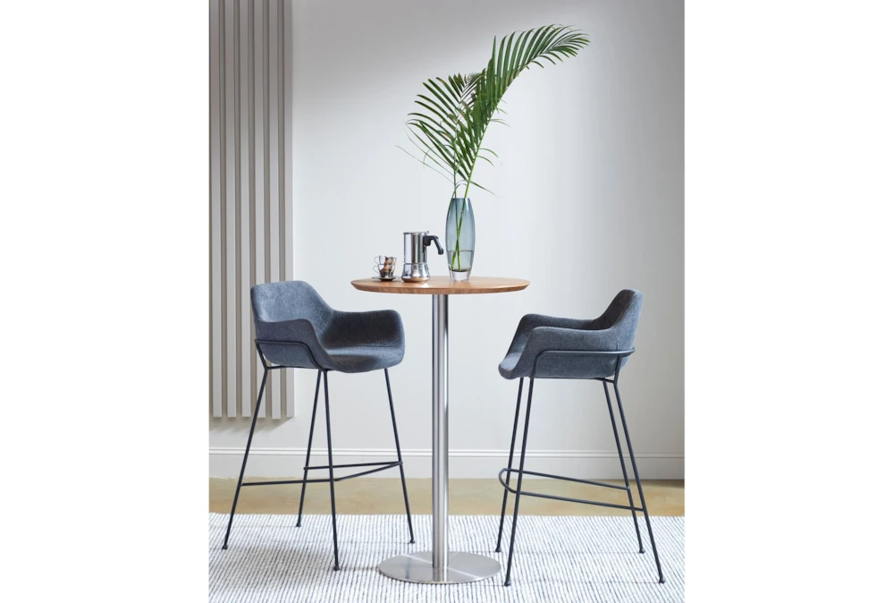 Cece Round Walnut 26" Bar Table 5 Cece Round Walnut 26" Bar Table - Image 5