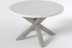 Dockland Round Coffee Table -Home Furniture 300625 grey concrete coffee table detail 44