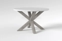 Dockland Round Coffee Table -Home Furniture 300625 grey concrete coffee table side 20