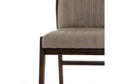 Roots Grey Dining Chair -Home Furniture 301031 grey leather dining chair detail 48
