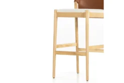 Saddle Leather Bar Stool -Home Furniture 301054 brown leather bar stool detail 45