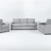 Mathers Oyster 3 Piece Queen Sleeper Sofa, Loveseat & Chair Set