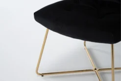 Alexas Black Velvet Office Chair -Home Furniture 301768 black velvet office chair detail 44