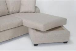 Esteban Queen Sofa Sleeper W/ Reversible Chaise -Home Furniture 302809 beige fabric reversible sofa chaise detail 44