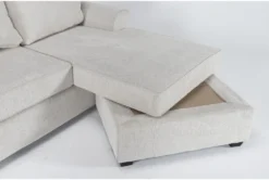 Alessandro Moonstone Queen Sleeper Sofa With Reversible Chaise -Home Furniture 303488 beige fabric reversible sofa chaise detail 45