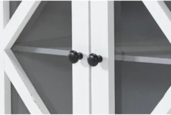 Sinclair White 58" Corner Tv Stand 9 Sinclair White 58" Corner Tv Stand -Home Furniture 303509 white wood media console detail 46