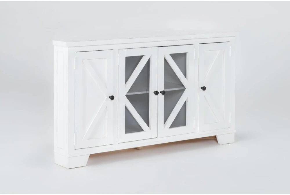 Sinclair White 58" Corner Tv Stand 2 Sinclair White 58" Corner Tv Stand - Image 2