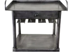 Industrial Iron Bar Cart -Home Furniture 303606 grey metal bar cart detail 45