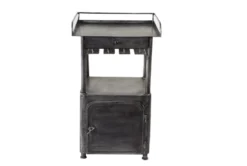 Industrial Iron Bar Cart -Home Furniture 303606 grey metal bar cart detail 46