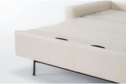 Mackenzie White Leather 74" Queen Sofa Sleeper -Home Furniture 303878 white leather sleeper detail 44