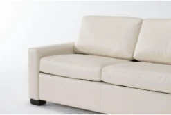 Mackenzie White Leather 74" Queen Sofa Sleeper -Home Furniture 303878 white leather sleeper detail 45
