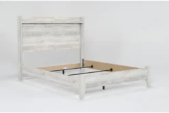 Baylie White Queen Panel Bed 8 Baylie White Queen Panel Bed -Home Furniture 303939 white mdf bed side 19