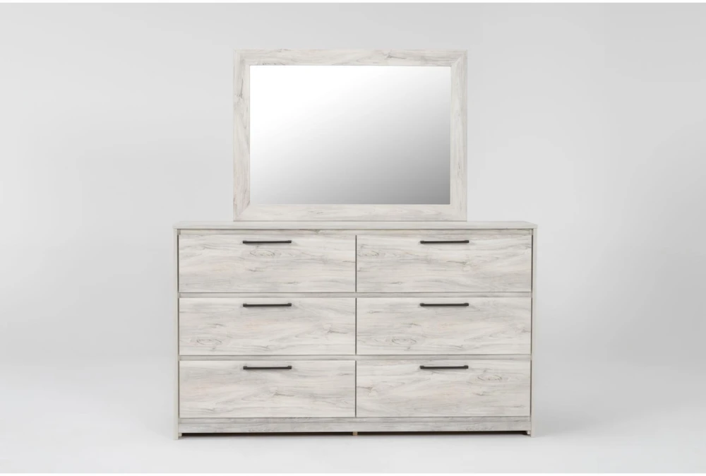 Baylie White Dresser/Mirror 1 Baylie White Dresser/Mirror