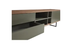 Denrock 71" Walnut TV Stand -Home Furniture 304022 brown wood media console detail 46