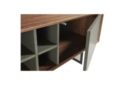 Denrock 71" Walnut TV Stand -Home Furniture 304022 brown wood media console detail 47