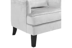 Talia Silver Croc Highback Accent Chair -Home Furniture 304060 silver fabric accent chair detail 44
